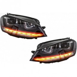 Headlights 3D LED DRL suitable for VW Golf 7 VII (2012-2017) RED R20 GTI Look LED Turn Light, Nouveaux produits kitt