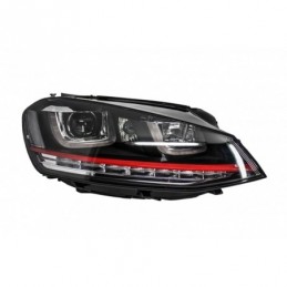 Headlights 3D LED DRL suitable for VW Golf 7 VII (2012-2017) RED R20 GTI Look LED Turn Light, Nouveaux produits kitt