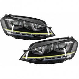 Headlights 3D LED DRL suitable for VW Golf 7 VII (2012-2017) Yellow R400 Look LED Turn Light, Nouveaux produits kitt