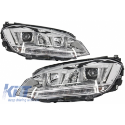 Headlights 3D LED DRL LED Turning Lights suitable for VW Golf 7 VII (2012-up) Chrome, Nouveaux produits kitt