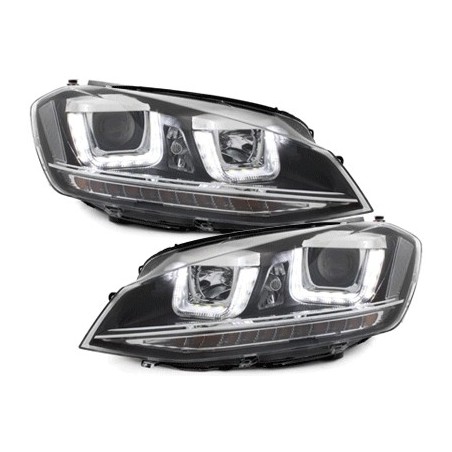 Assembly Headlights R-look 3D LED DRL + Grille suitable for VW Golf 7 VII (2012-2017) Silver R-line Look, Nouveaux produits kitt