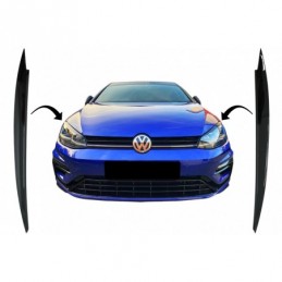 Headlights Eyebrows suitable for VW Golf VII 7 5G (2013-2017) Piano Black, Nouveaux produits kitt