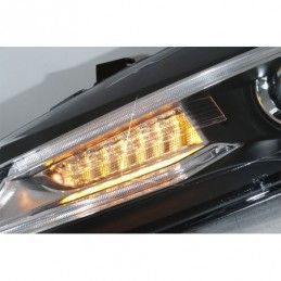 Headlights suitable for VW Polo MK5 6R 6C 61 (2011-2017) LED Light Bar Devil Eye Look RHD, Nouveaux produits kitt