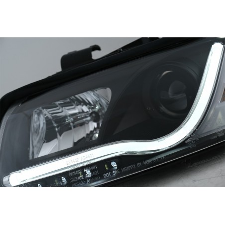 Headlights LED DRL suitable for Audi A4 8E (2001-2004) Daytime Running Lights Black, Nouveaux produits kitt