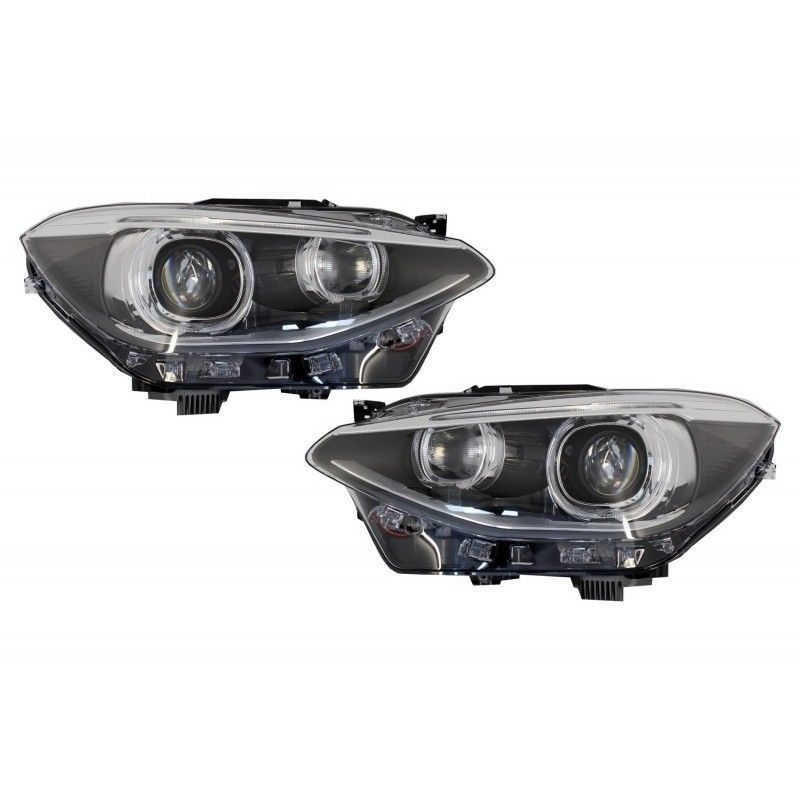 LED DRL Headlights Angel Eye suitable for BMW 1 Series F20 F21 (2011-2014) Black, Nouveaux produits kitt