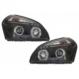 Headlights Angel Eyes Dual Halo Rims suitable for Hyundai Tucson (2004-2010) Black, Nouveaux produits kitt