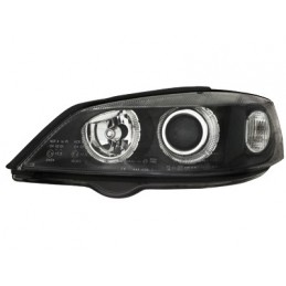 Headlights Vauxhall for Opel Astra G Angel Eyes 98-04 Halo Rims Lamps Black, Nouveaux produits kitt
