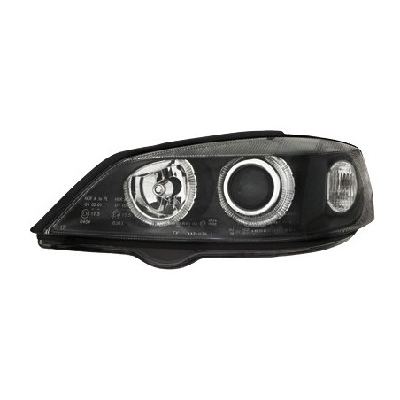 Headlights Vauxhall for Opel Astra G Angel Eyes 98-04 Halo Rims Lamps Black, Nouveaux produits kitt