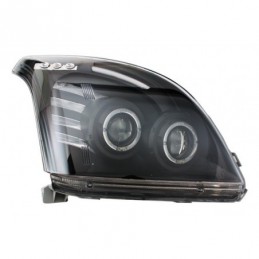 Headlights Angel Eye suitable for TOYOTA Land Cruiser FJ120 (2003-2008) Black, Nouveaux produits kitt