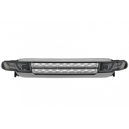 Front Grille with LED Headlights Bi-Xenon Look suitable for Toyota FJ Cruiser XJ10 (2007-2015) with Dynamic Turn Signal, Nouveau