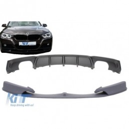 Front Bumper Spoiler with Rear Diffuser suitable for BMW 3 Series F30 F31 (2011-up) Limo Touring M Performance Package, Nouveaux