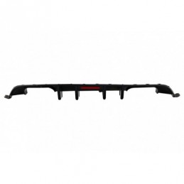 Rear Bumper Air Diffuser suitable for VW Golf 7.5 (2017-2019) R Look Piano Black with LED Red Reflector, Nouveaux produits kitt