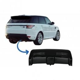 Rear Bumper Skid Plate suitable for Land Rover Range Rover Sport L494 (2013-2017) Piano Black, Nouveaux produits kitt