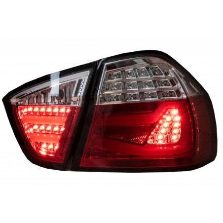 LED Taillights suitable for BMW 3 Series E90 (03.2005-08.2008) Red White LightBar F30 LCI Design, Nouveaux produits kitt