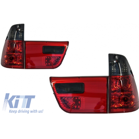 Taillights suitable for BMW X5 E53 (1999-2003) Red Smoked, Nouveaux produits kitt