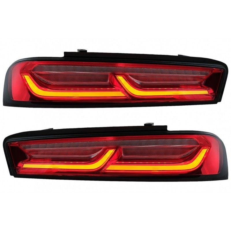 Full LED Taillights Light Bar suitable for Chevrolet Camaro (2015-2017) Red with Sequential Dynamic Turning Lights, Nouveaux pro