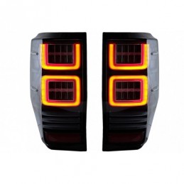 Taillights LED suitable for Ford Ranger (2012-2018) Clear with Sequential Dynamic Turning Lights, Nouveaux produits kitt