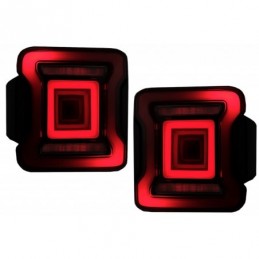 Full LED Taillights suitable for Jeep Wrangler IV JL/JLU (2018-up) RED with Dynamic StartUp and Sequential Turning Lights, Nouve