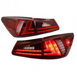 Taillights Full LED suitable for LEXUS IS XE20 (2006-2012) Light Bar Facelift New XE30 Red Clear, Nouveaux produits kitt