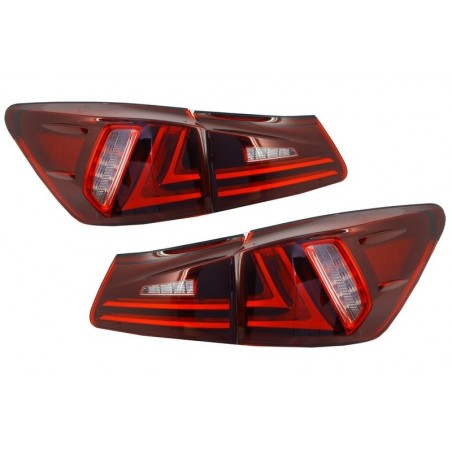 Taillights Full LED suitable for LEXUS IS XE20 (2006-2012) Light Bar Facelift New XE30 Red Clear, Nouveaux produits kitt