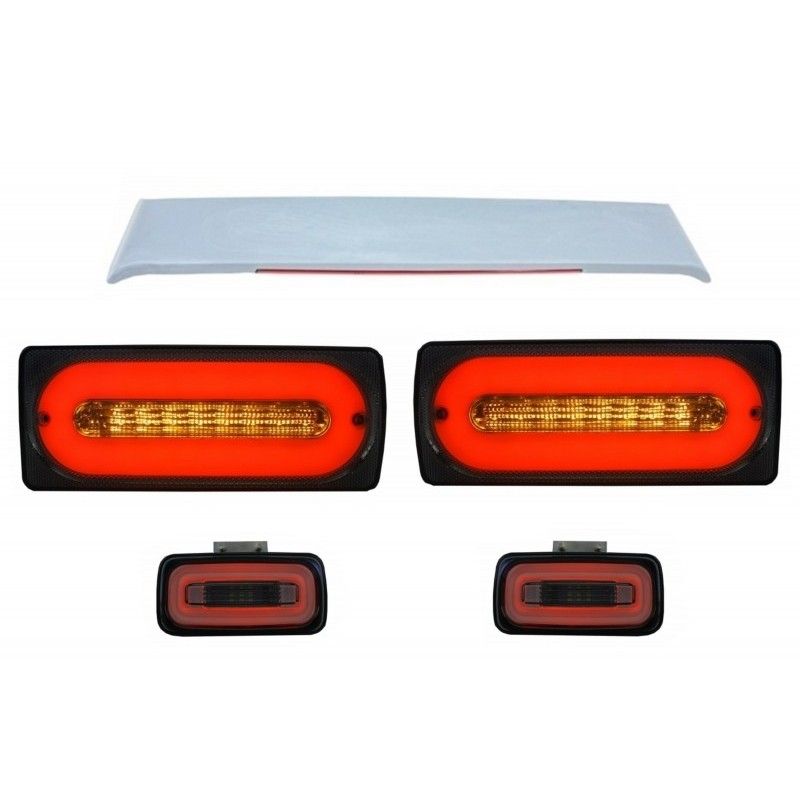 Led Taillights Light Bar with Rear Bumper Fog Lamp and Roof Spoiler suitable for MERCEDES Benz G-class W463 (1989-2015), Nouveau