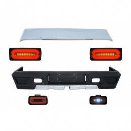 Rear Bumper Roof Spoiler suitable for MERCEDES Benz G-class W463 (1989-2015) LED Taillights Light Bar and Fog Lamp Smoke, Nouvea