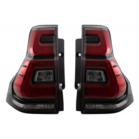 Taillights LED suitable for Toyota Land Cruiser FJ150 Prado (2010-2018) Red Clear Light Bar (2018+) Design, Nouveaux produits ki