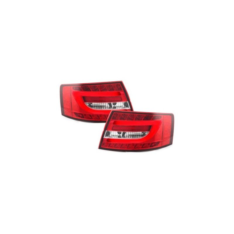 LED Light Bar Taillights suitable for Audi A6 Limousine (2004-2008) Red/Crystal Factory LED, Nouveaux produits kitt