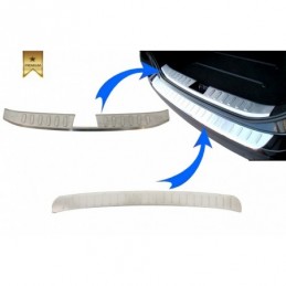 KIT Rear Bumper Protector Sill Plate Foot Plate Aluminum Cover suitable for BMW X1 E84 LCI (2012-2014), Nouveaux produits kitt