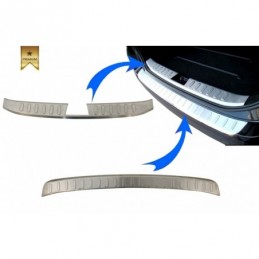KIT Rear Bumper Protector Sill Plate Foot Plate Aluminum Cover suitable for BMW X1 E84 non LCI (2009-2012), Nouveaux produits ki