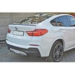 Maxton CENTRAL REAR SPLITTER for BMW X4 M-PACK (with a vertical bar) Gloss Black, MAXTON DESIGN