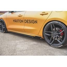 Maxton Racing Durability Side Skirts Diffusers + Flaps Ford Focus ST / ST-Line Mk4 Black-Red + Gloss Flaps, MAXTON DESIGN