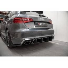 Maxton Racing Durability Rear Diffuser V.2 Audi RS3 8V Sportback Black-Red, MAXTON DESIGN