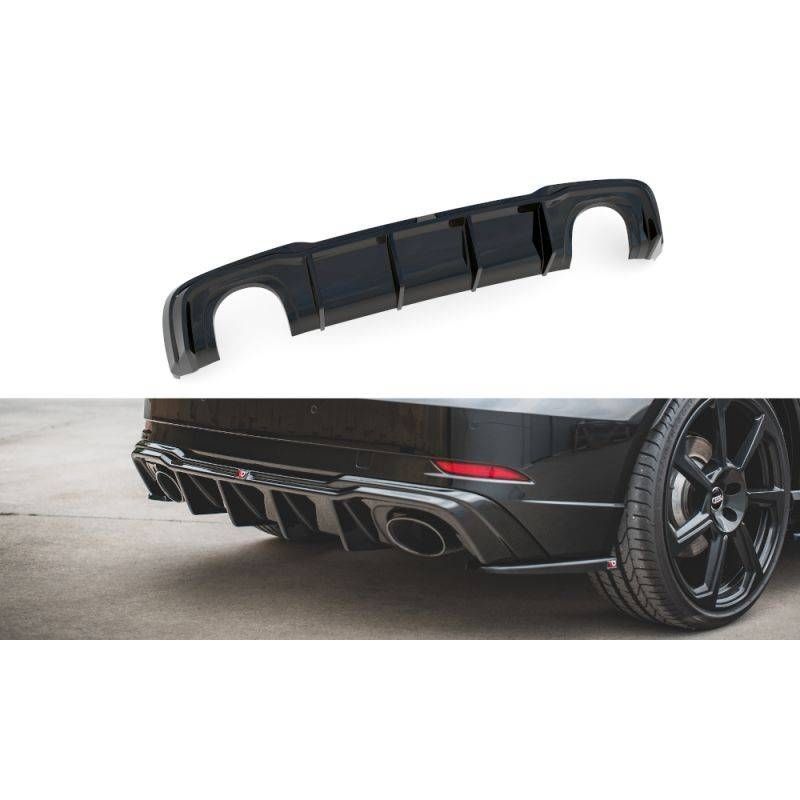 Maxton Rear Valance V.2 Audi RS3 8V Sportback Facelift Gloss Black, MAXTON DESIGN