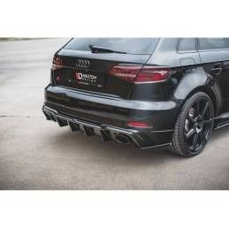 Maxton Rear Valance V.2 Audi RS3 8V Sportback Facelift Gloss Black, MAXTON DESIGN