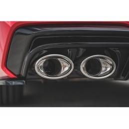 Maxton Rear Valance + Exhaust Ends Imitation Audi A7 C8 S-Line Gloss Black \ Black, MAXTON DESIGN