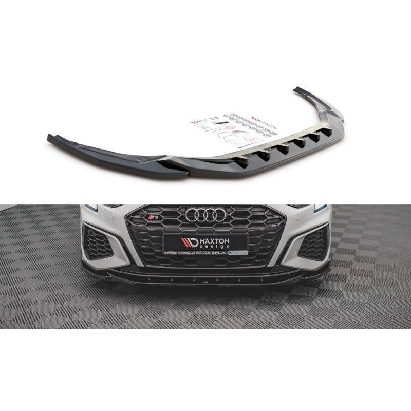 Maxton Front Splitter V.4 Audi S3 / A3 S-Line 8Y Gloss Black, MAXTON DESIGN