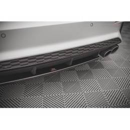 Maxton Central Rear Splitter for Audi S3 Sportback 8Y Gloss Black, MAXTON DESIGN