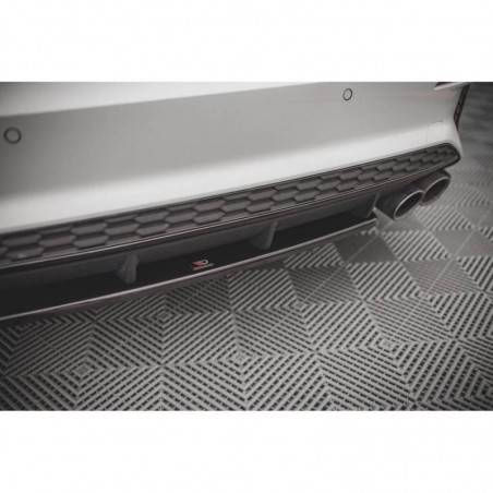 Maxton Central Rear Splitter for Audi S3 Sportback 8Y Gloss Black, MAXTON DESIGN