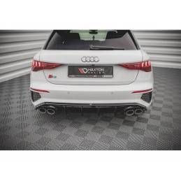 Maxton Rear Valance Audi S3 Sportback 8Y Gloss Black, MAXTON DESIGN