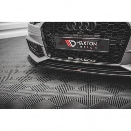 Maxton Front Splitter V.4 Audi S4 / A4 S-Line B9 Gloss Black, MAXTON DESIGN