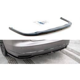 Maxton Central Rear Splitter (with vertical bars) Audi A8 D4 Facelift Gloss Black, MAXTON DESIGN