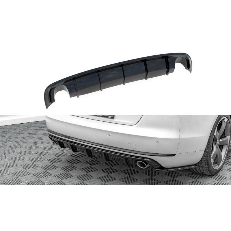 Maxton Rear Valance Audi A8 D4 Gloss Black, MAXTON DESIGN