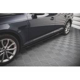 Maxton Side Skirts Diffusers Audi A4 Avant B9 Gloss Black, MAXTON DESIGN