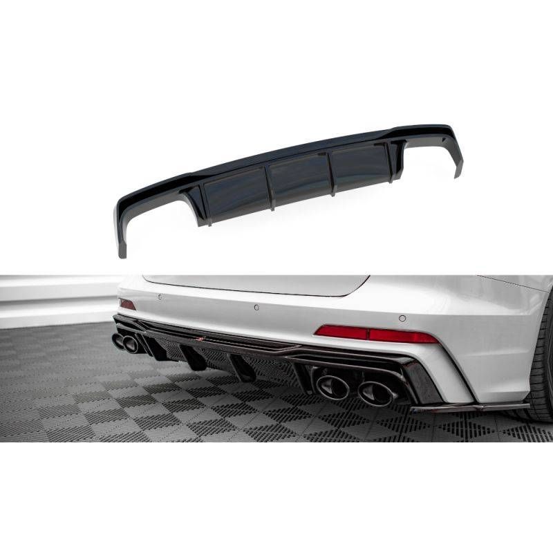 Maxton Rear Valance Audi S6 / A6 S-Line C8 Gloss Black, MAXTON DESIGN