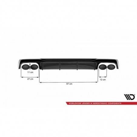 Maxton Rear Valance Audi S6 / A6 S-Line C8 Gloss Black, MAXTON DESIGN
