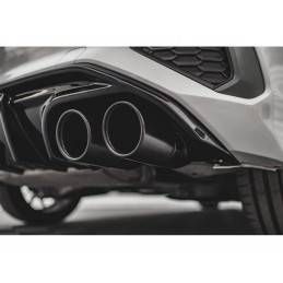 Maxton Rear Valance + Exhaust Ends Imitation Audi A3 S-Line Sportback 8Y Gloss Black \ Chrome, MAXTON DESIGN