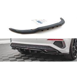 tuning Central Rear Splitter (with vertical bars) Audi A3 S-Line Sportback 8Y Gloss Black