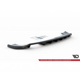 tuning Central Rear Splitter (with vertical bars) Audi Q3 S-Line 8U Facelift Gloss Black