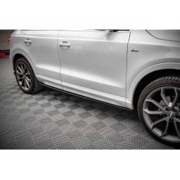 Maxton Side Skirts Diffusers Audi Q3 8U Facelift Gloss Black, MAXTON DESIGN